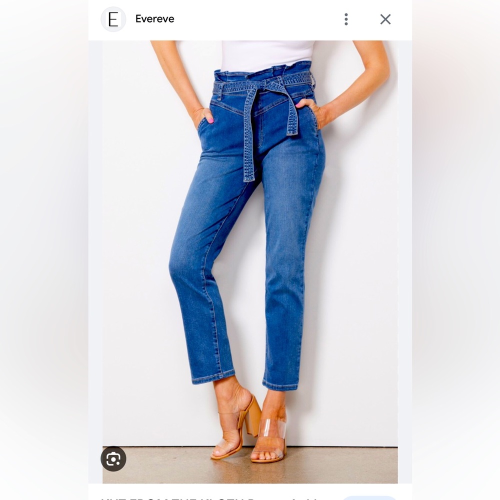Women's KUT from the Kloth Reese Ankle Paper Bag Straight Jeans Size 2 Evereve